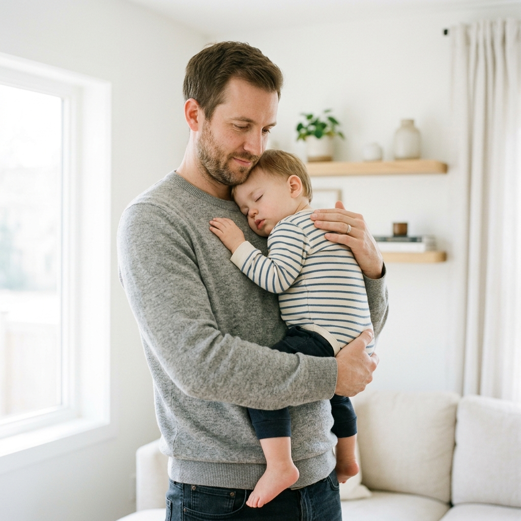 Kind schläft nur bei Mama ein – so klappt das Einschlafen mit Papa