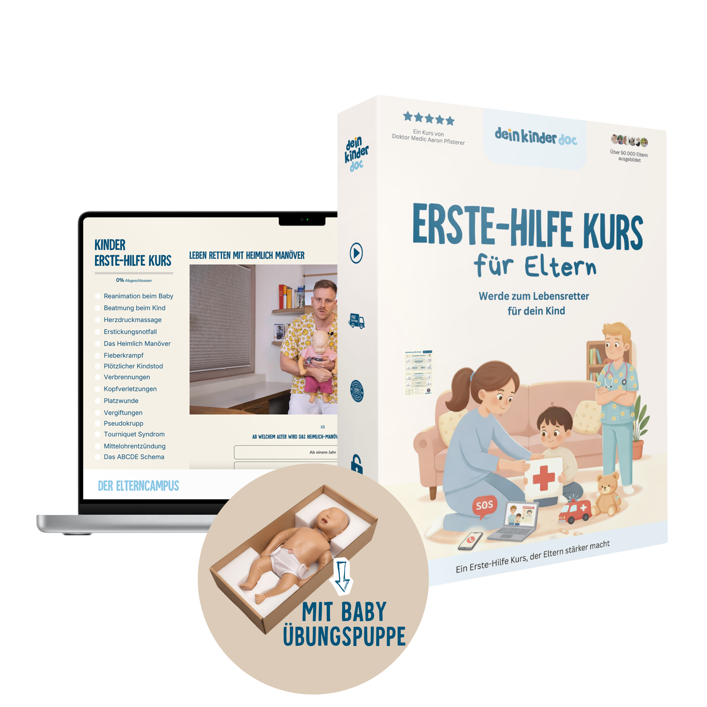 Erste-Hilfe-Kurs mit Übungspuppe